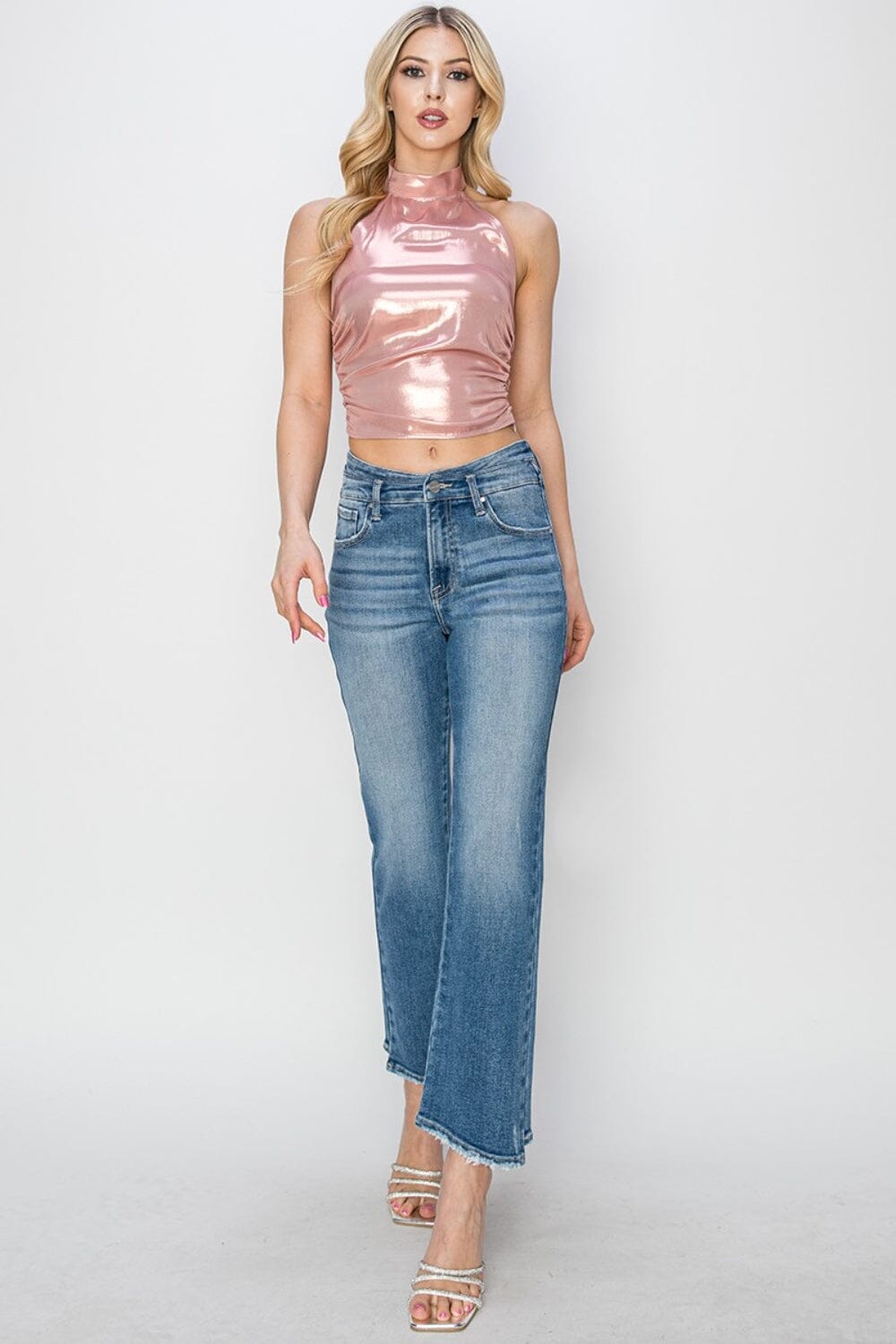 RISEN High Rise Slim Straight Jeans - Sydney So Sweet