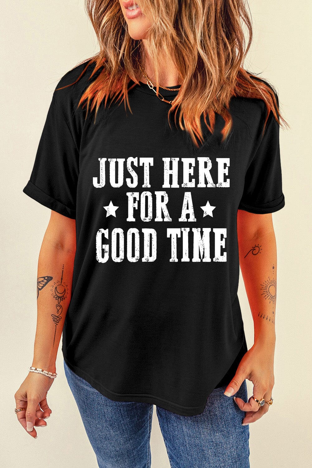 Just Here for a Good Time Short Sleeve T-Shirt - Sydney So Sweet