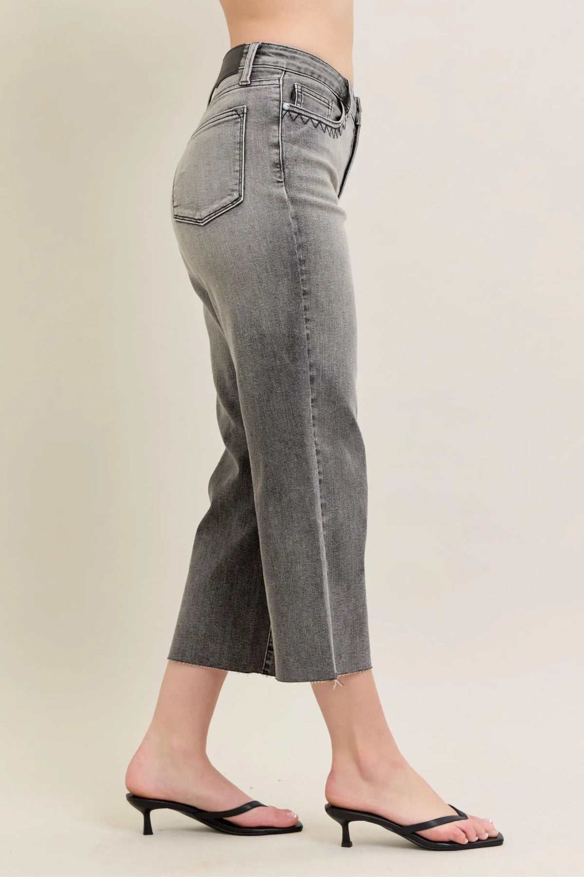 Judy Blue Full Size Wide Leg Capris Jeans Plus Size - Sydney So Sweet