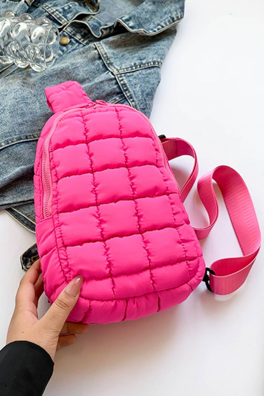 Quilted Nylon Crossbody  Bag - Sydney So Sweet