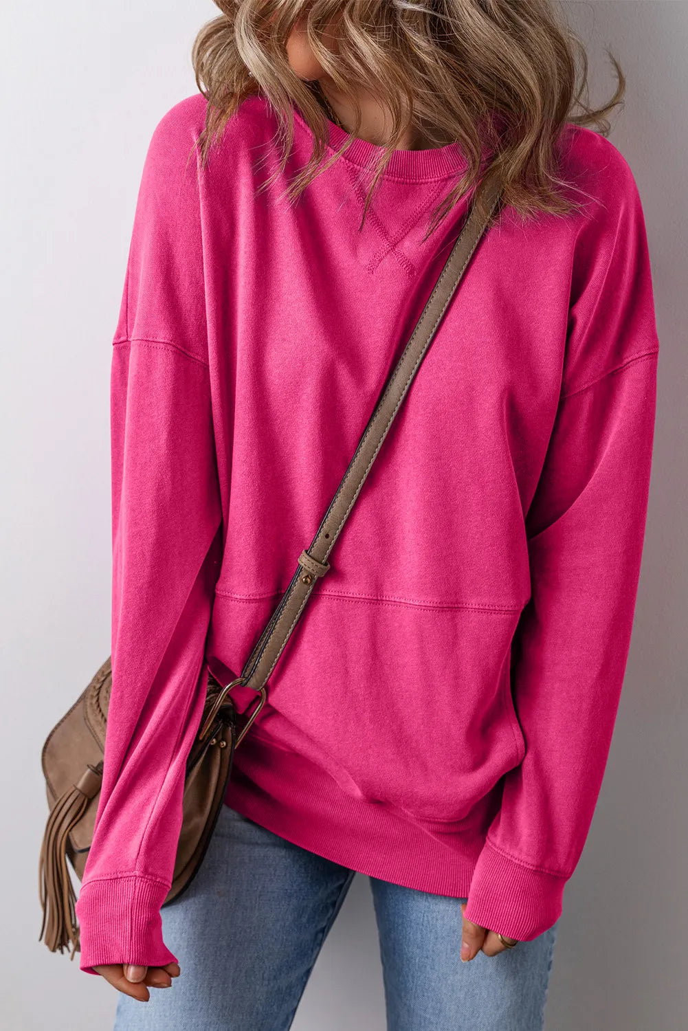 Round Neck Long Sleeve Sweatshirt - Sydney So Sweet