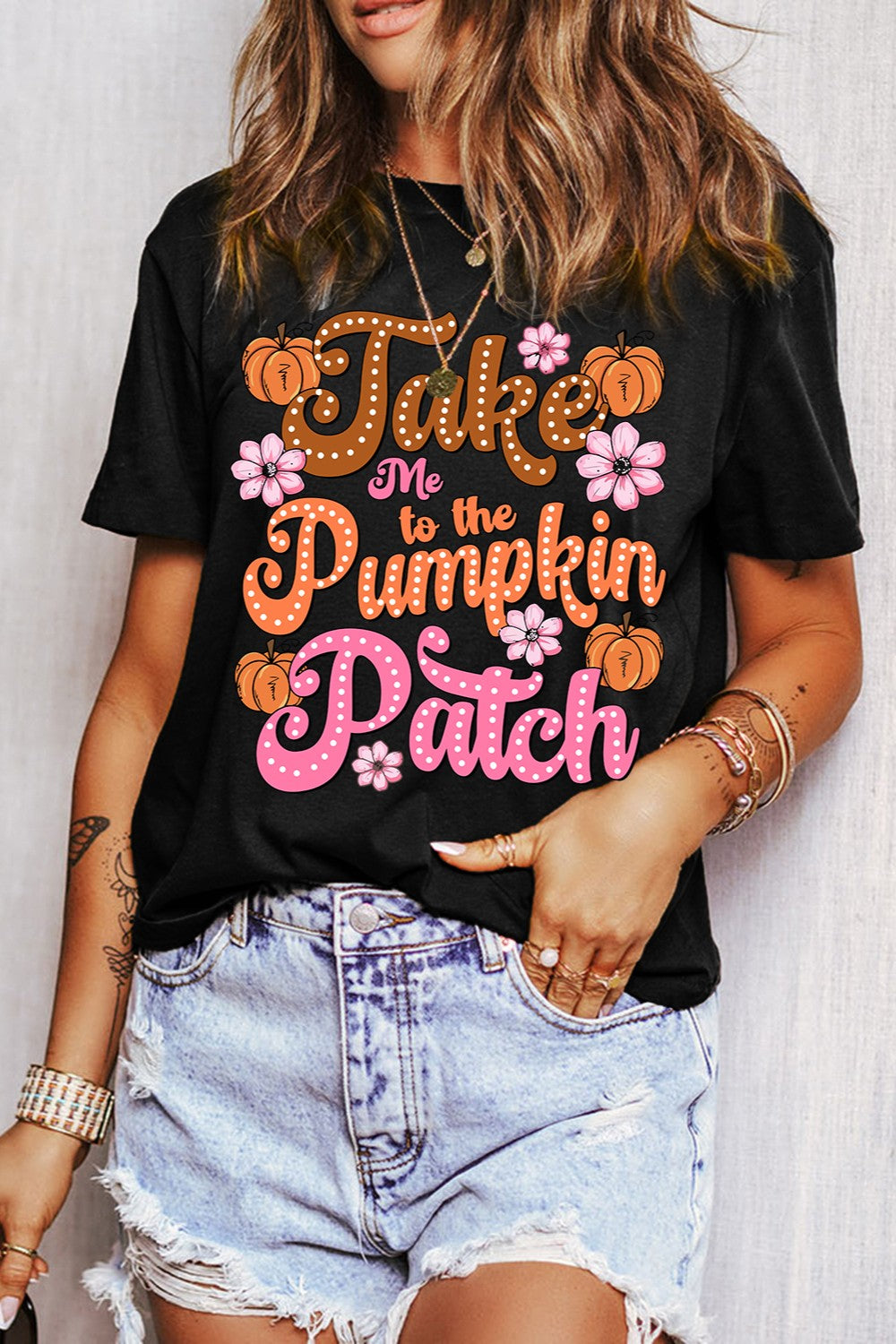 Take Me to the Pumpkin Patch Women&#39;s Graphic Short Sleeve T-Shirt - Sydney So Sweet