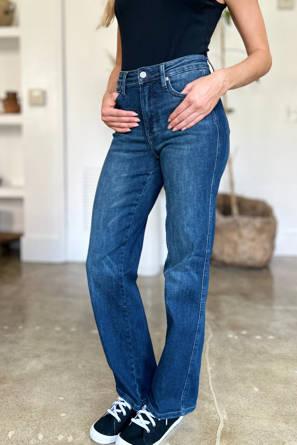 Judy Blue Full Size Tummy Control Straight Jeans - Sydney So Sweet