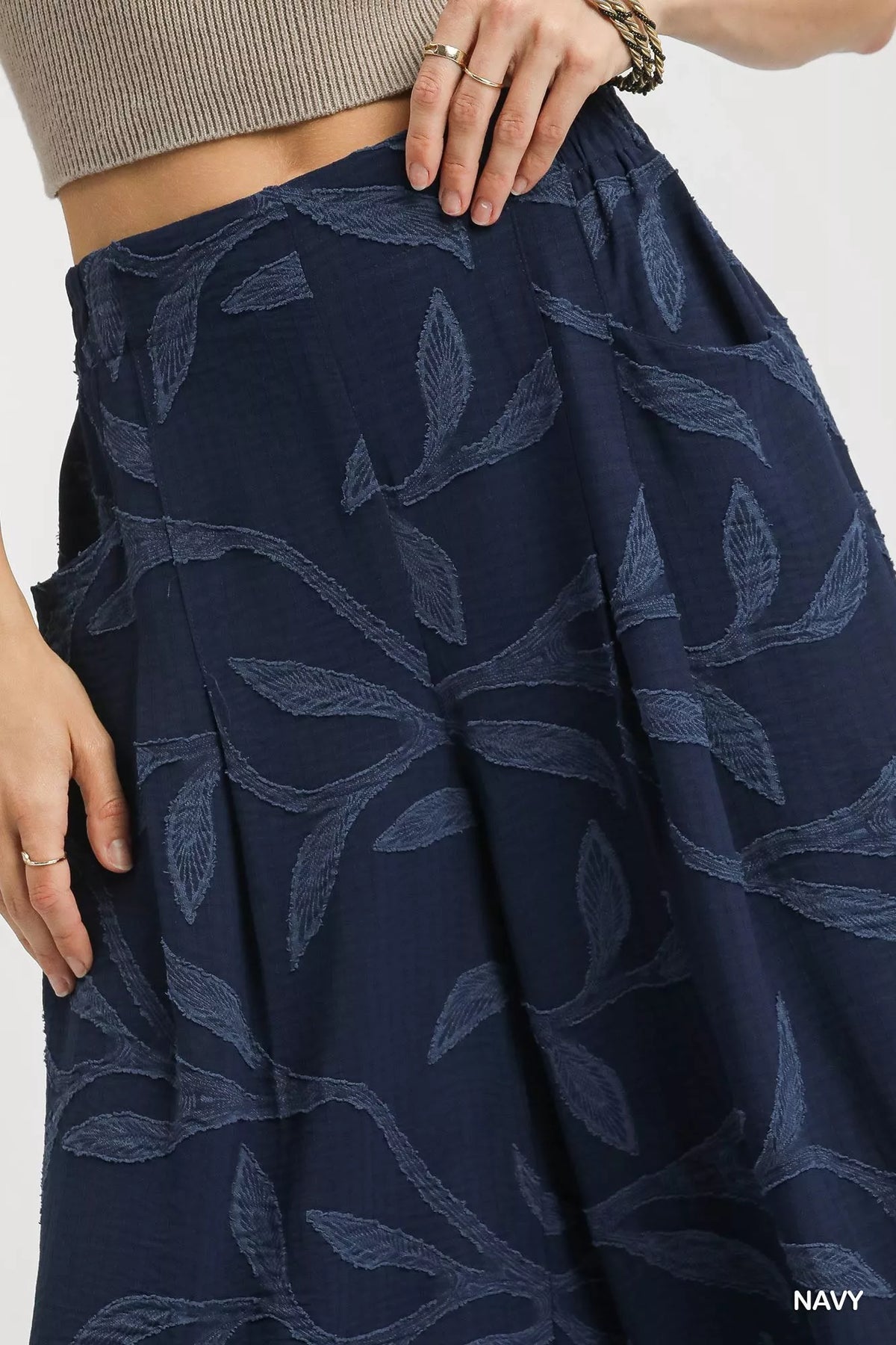 Umgee Jacquard Wide-Leg Pants - Sydney So Sweet