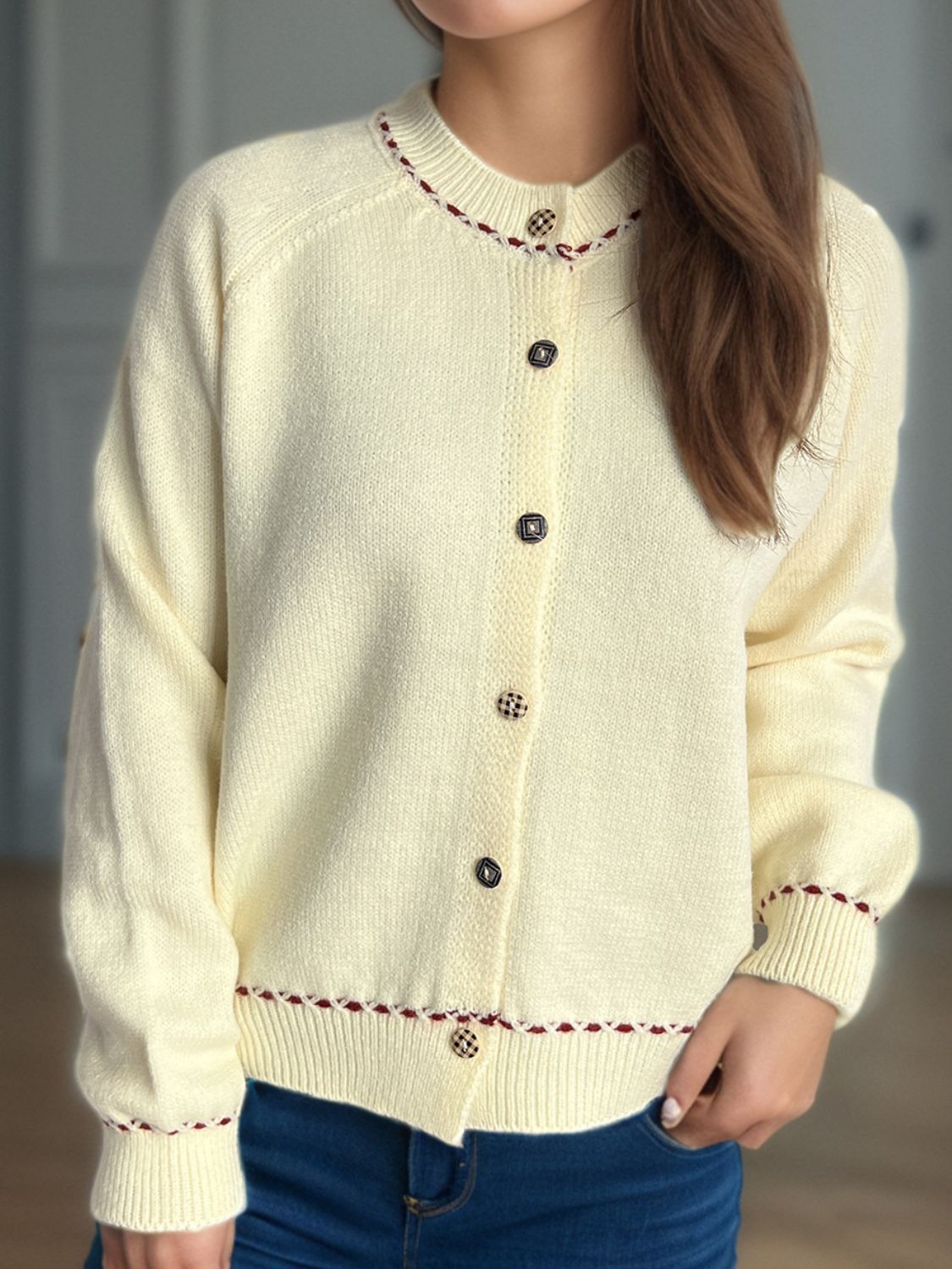 Button Down Long Sleeve Cardigan - Sydney So Sweet