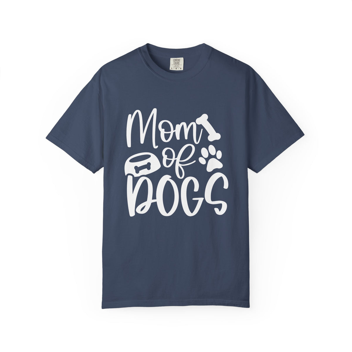 Mom of Dogs Bowl & Bone T-Shirt Cute Dog Mom Graphic Tee