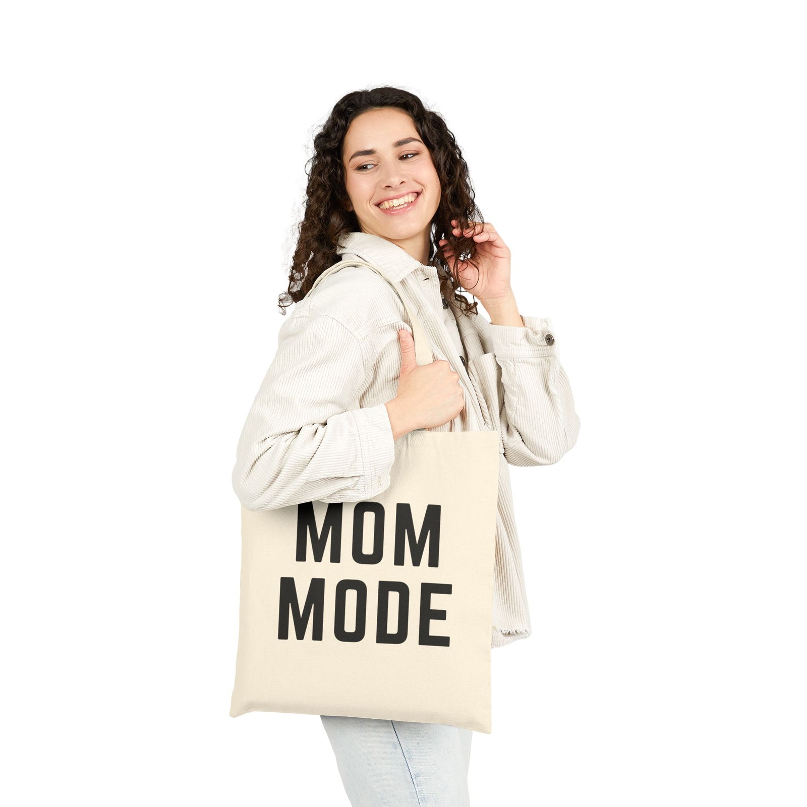 Mom Mode Cotton Shopping Bag for Moms Canvas Tote Bag