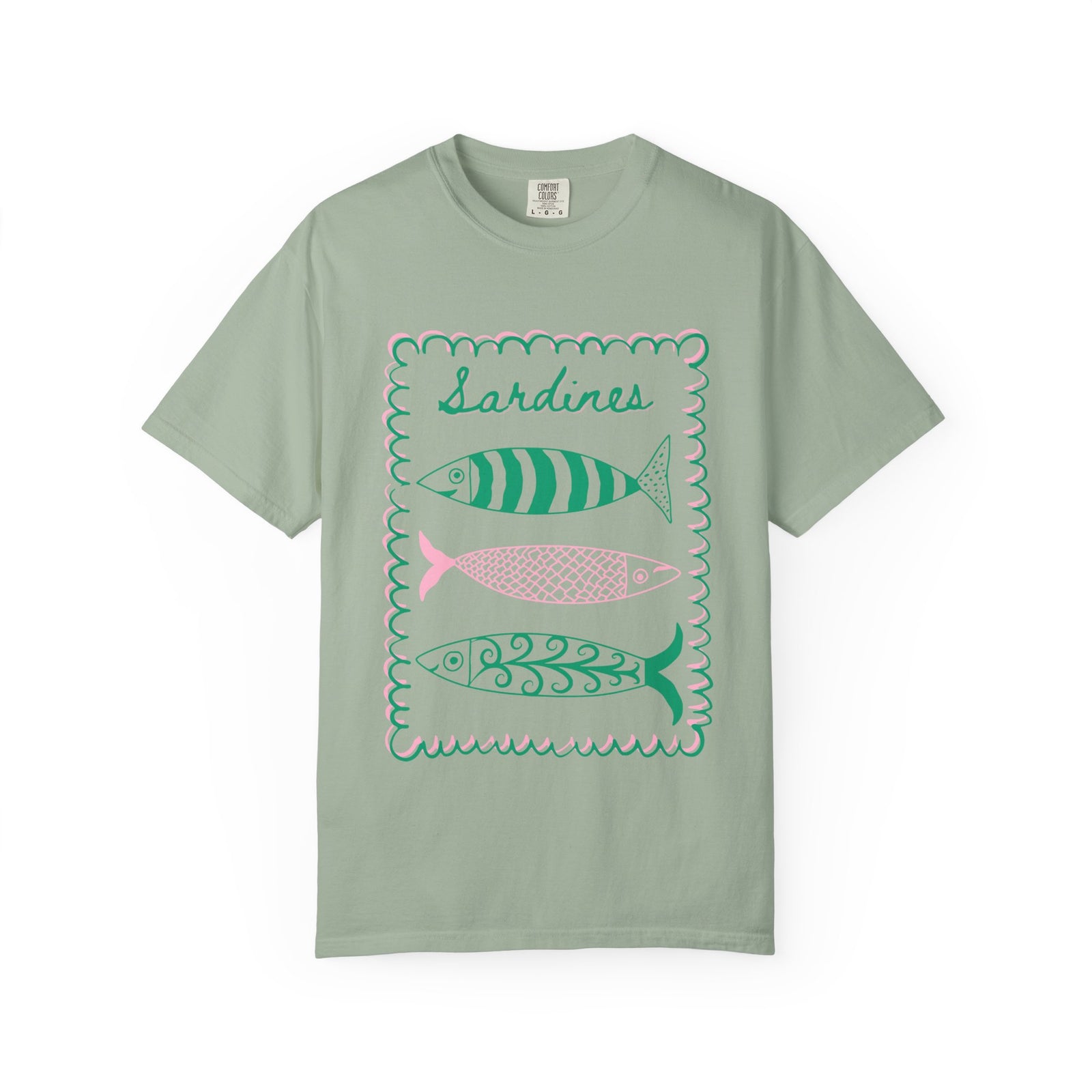Sardines Graphic T-Shirt Women's Vintage Coastal Fish Tee