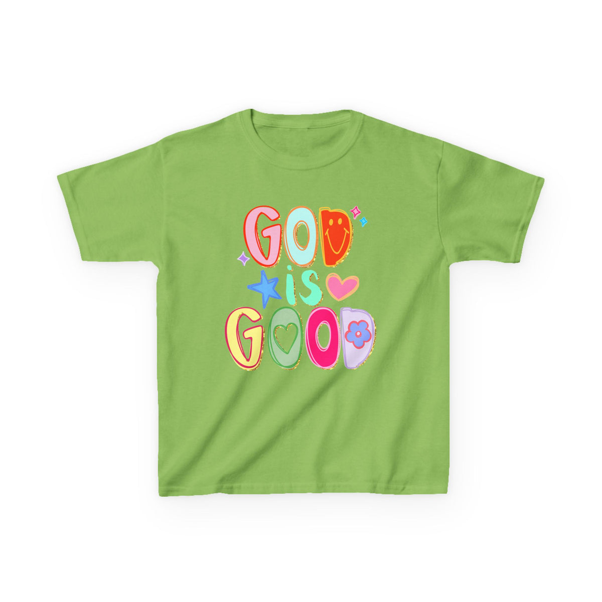 God Is Good Colorful Kids T-Shirt Youth Christian Faith Graphic Tee