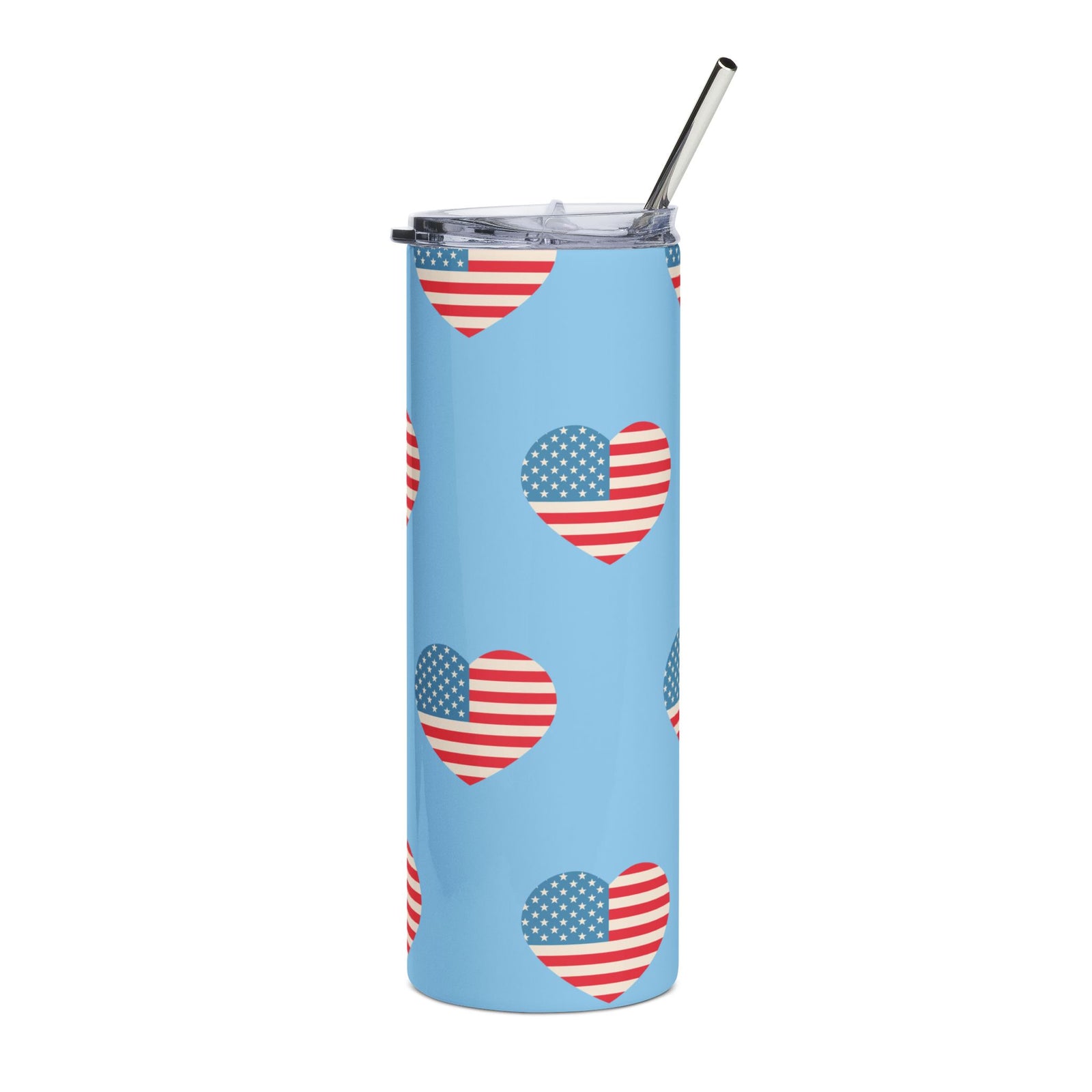 American Sweetheart Patriotic Heart Stainless Steel Tumbler Insulated Travel Cup