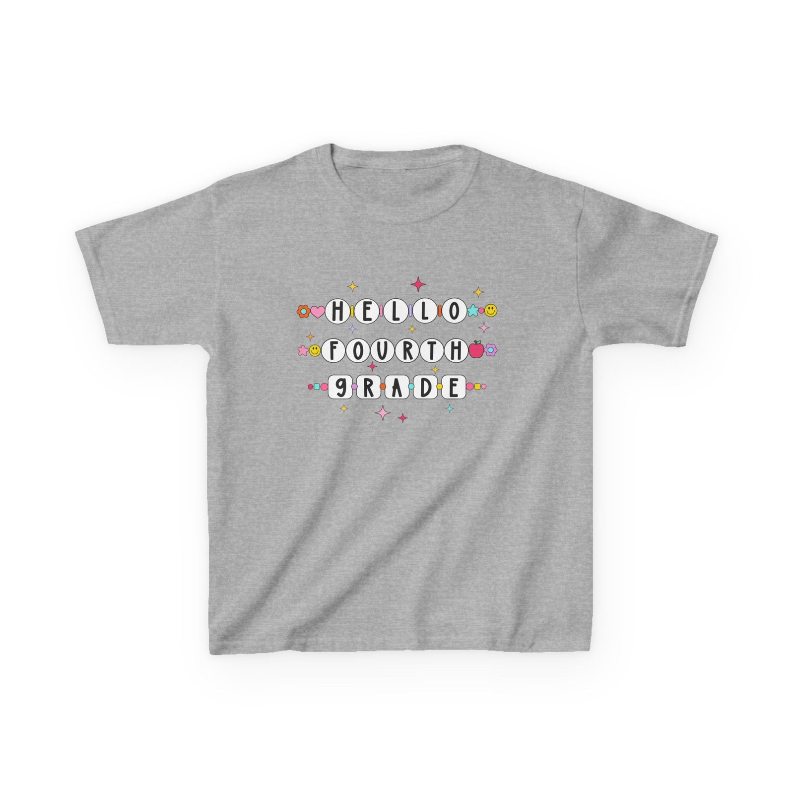 Friendship Bracelets Hello Fourth Grade Kids Tee Cute 4th Grade Back to School T-Shirt