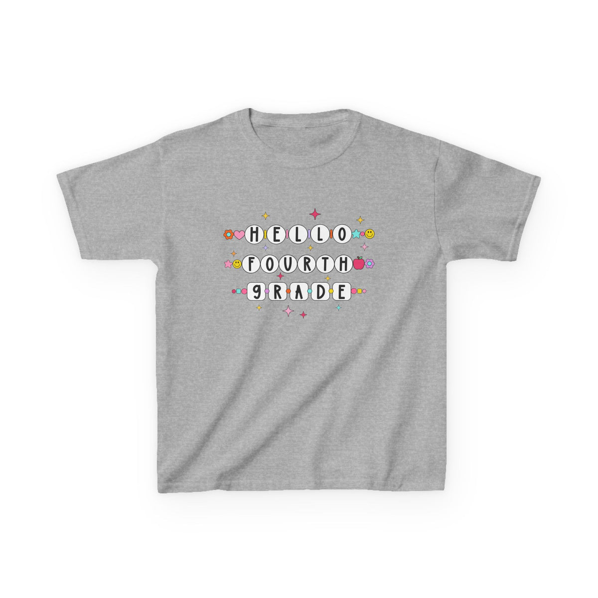 Friendship Bracelets Hello Fourth Grade Kids Tee Cute 4th Grade Back to School T-Shirt