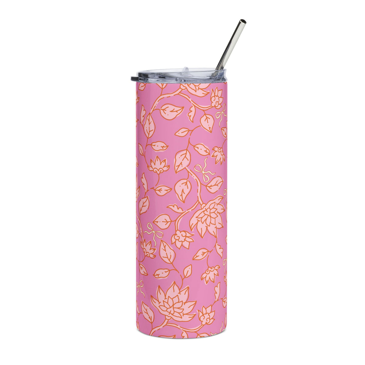 Pink Coquette Wildflower 20oz Floral Stainless Steel Tumbler Insulated Travel Cup