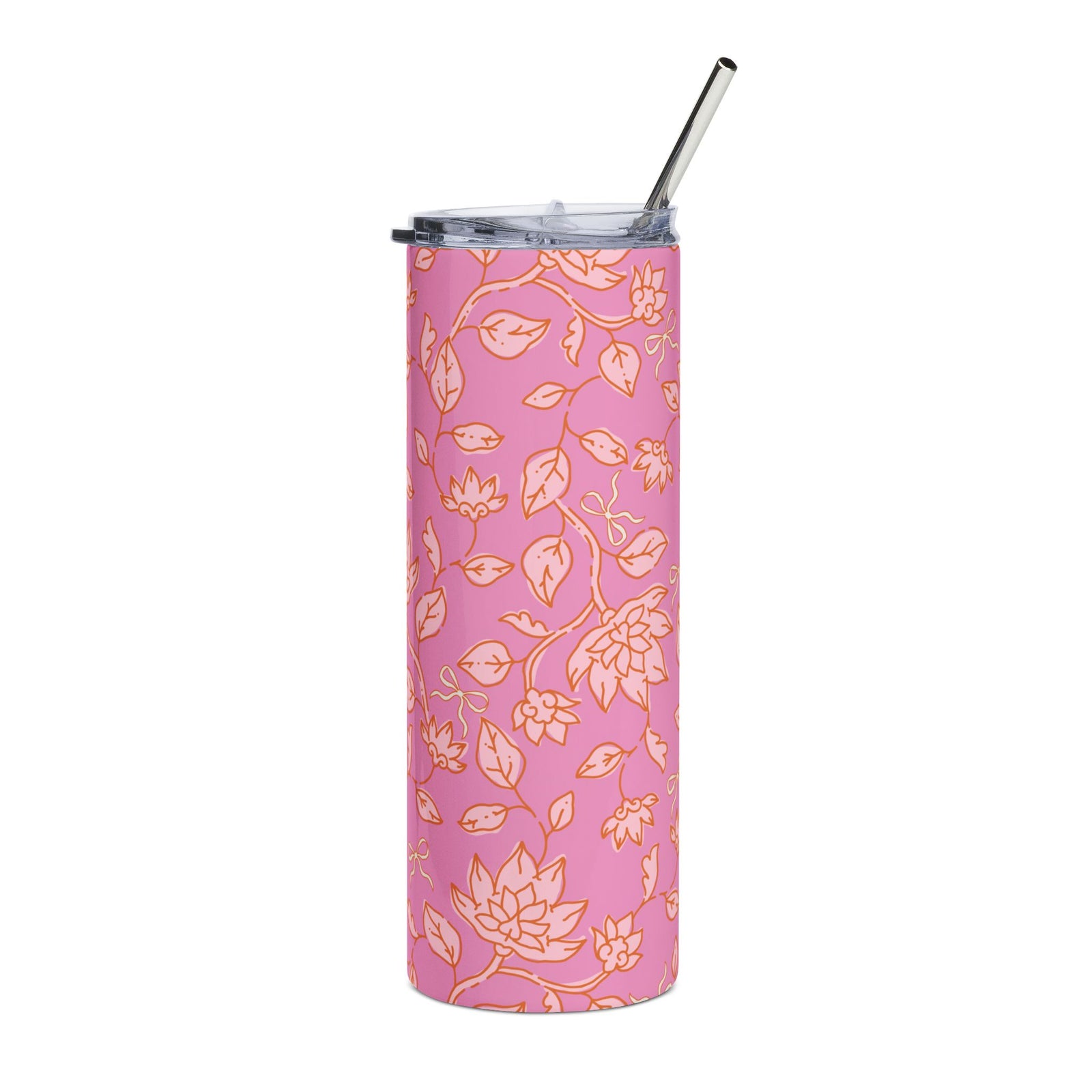 Pink Coquette Wildflower 20oz Floral Stainless Steel Tumbler Insulated Travel Cup