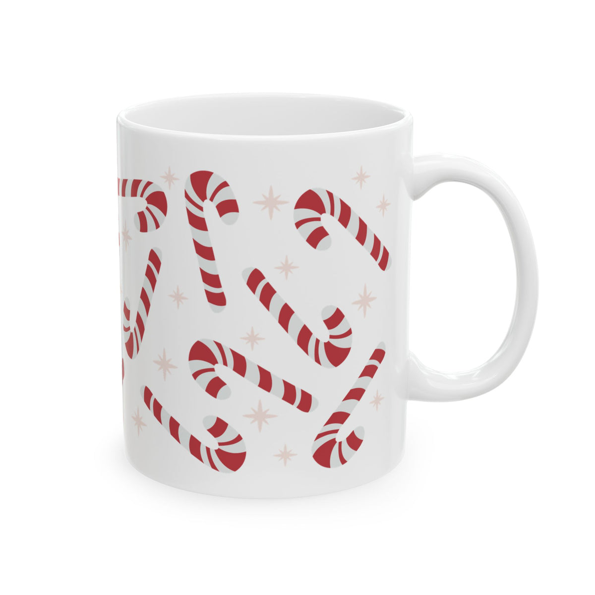Candy Cane Cute Ceramic Drink Mug Coffee Cup (11oz & 15oz)