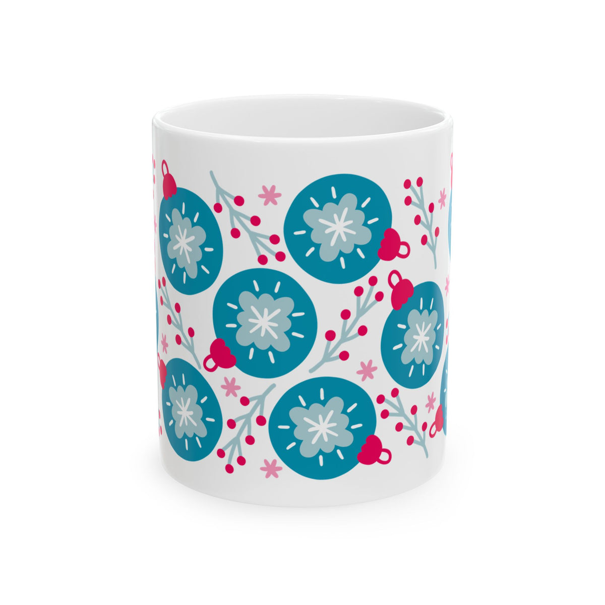 Opulent Ornaments Christmas Ceramic Mug Coffee Cup (11oz & 15oz)