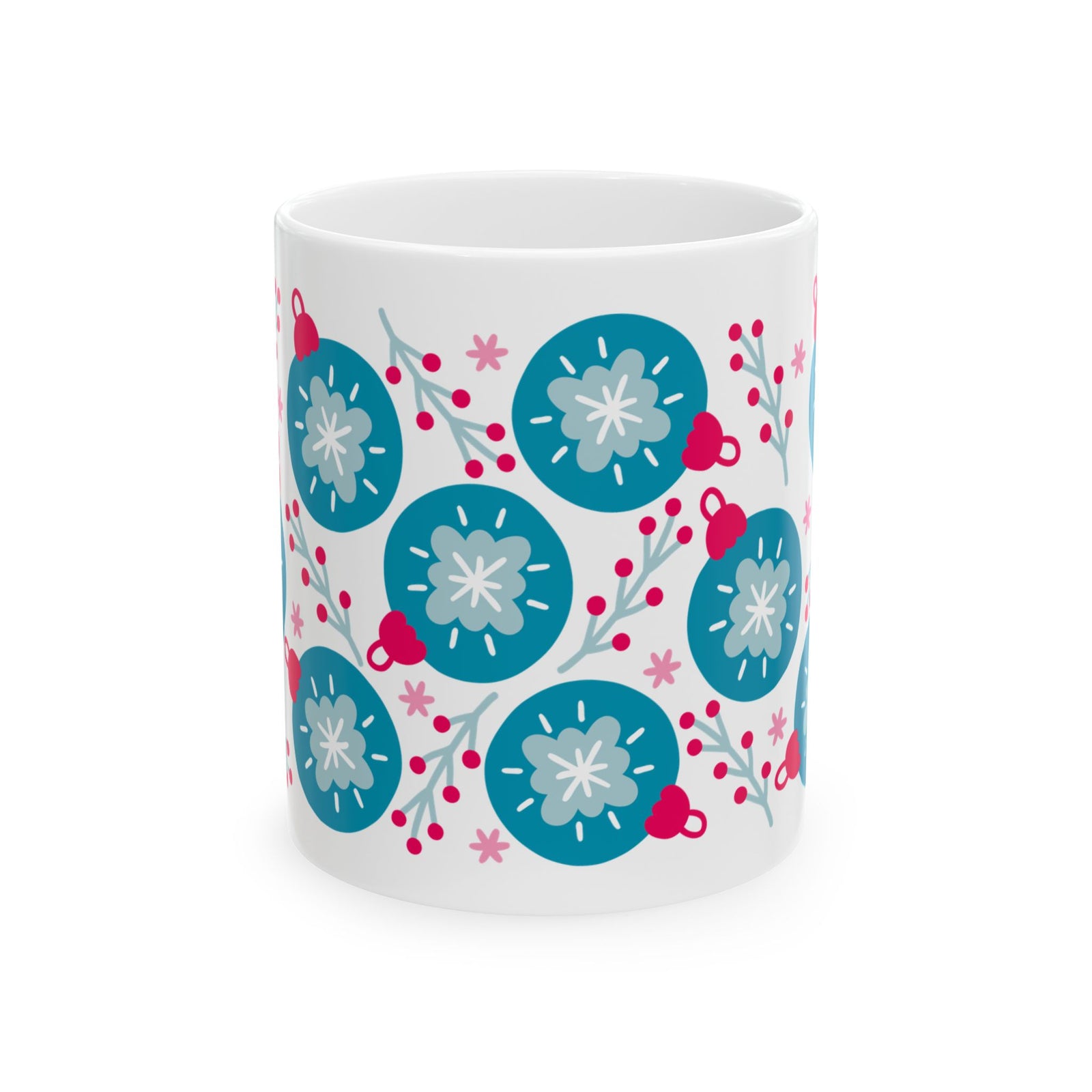 Opulent Ornaments Christmas Ceramic Mug Coffee Cup (11oz & 15oz)