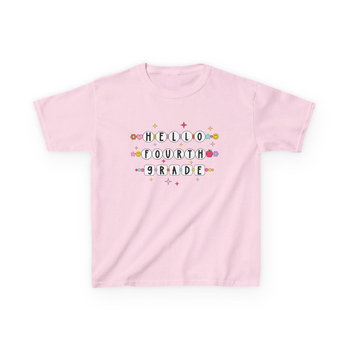 Friendship Bracelets Hello Fourth Grade Kids Tee Cute 4th Grade Back to School T-Shirt