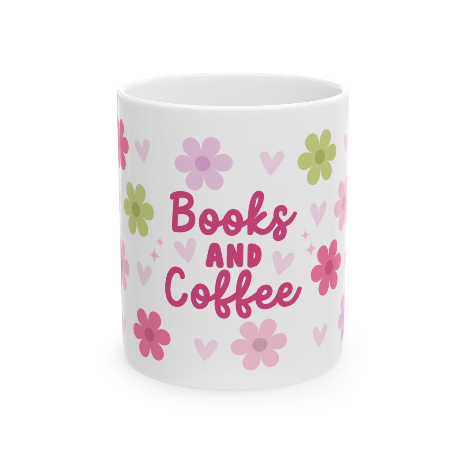 Books and Coffee Cute Ceramic Mug Coffee Cup (11oz & 15oz) - Sydney So Sweet