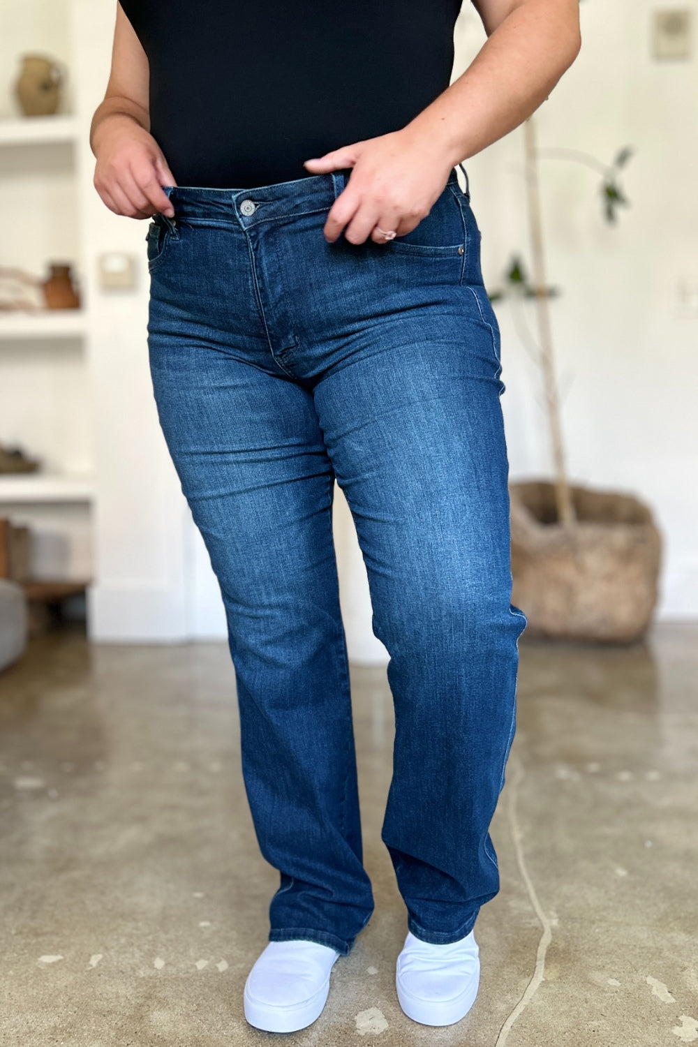 Judy Blue Full Size Tummy Control Straight Jeans - Sydney So Sweet