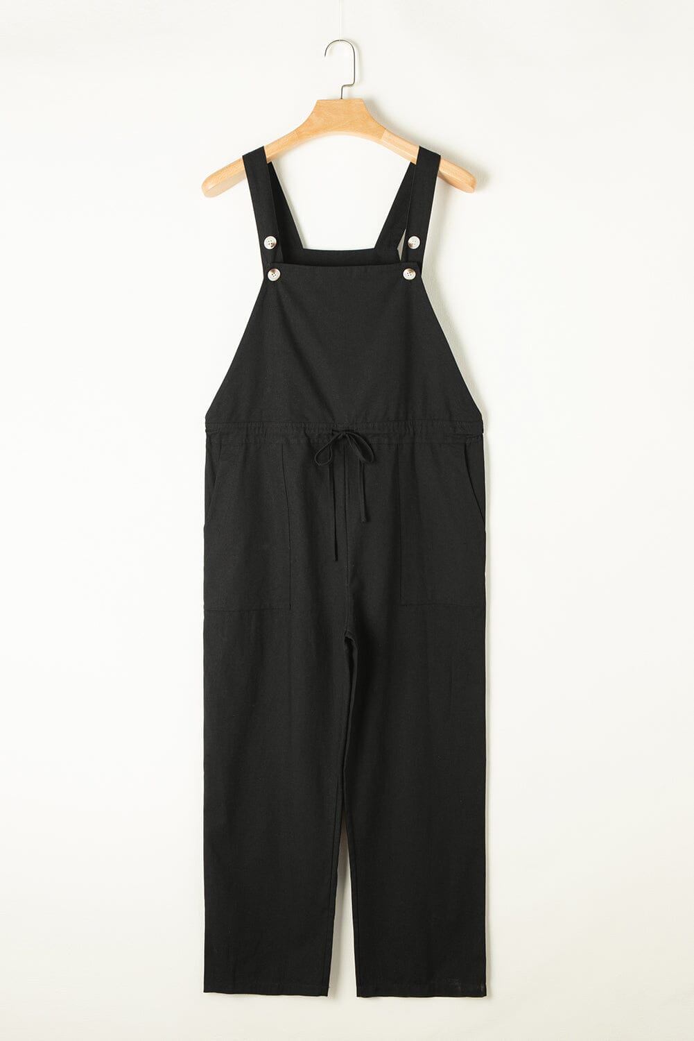 Drawstring Wide Strap Overalls with Pockets - Sydney So Sweet