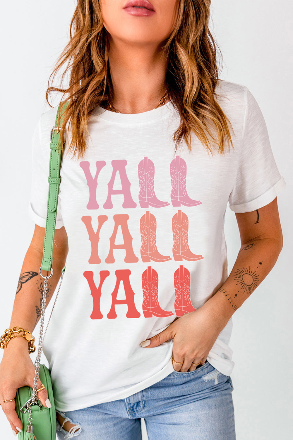 Yall Yall Yall Boots Women's Graphic Short Sleeve T-Shirt - Sydney So Sweet