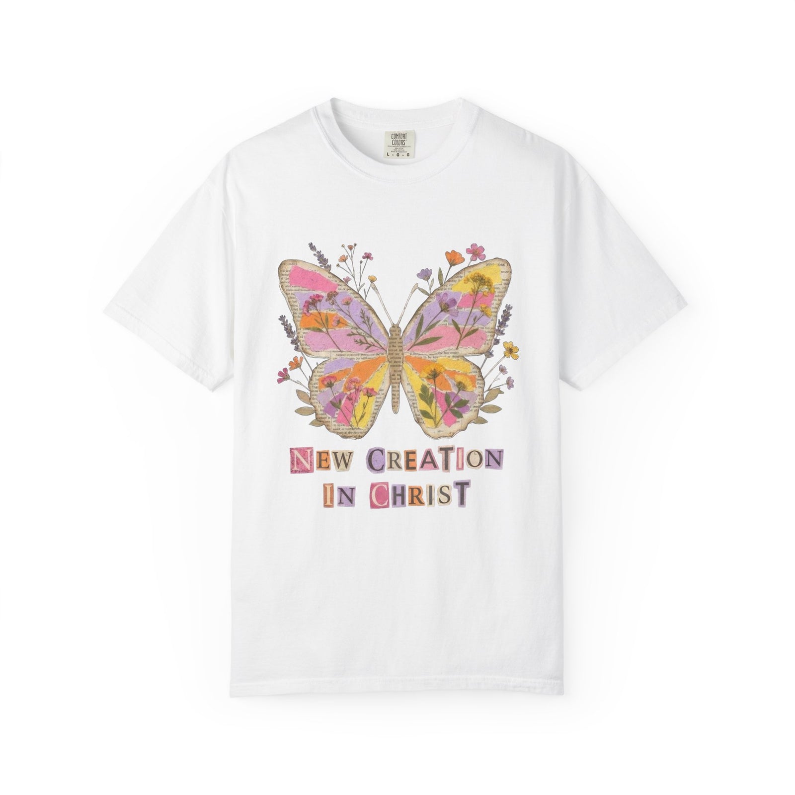 New Creation in Christ Butterfly Graphic T-Shirt Christian Inspirational Tee