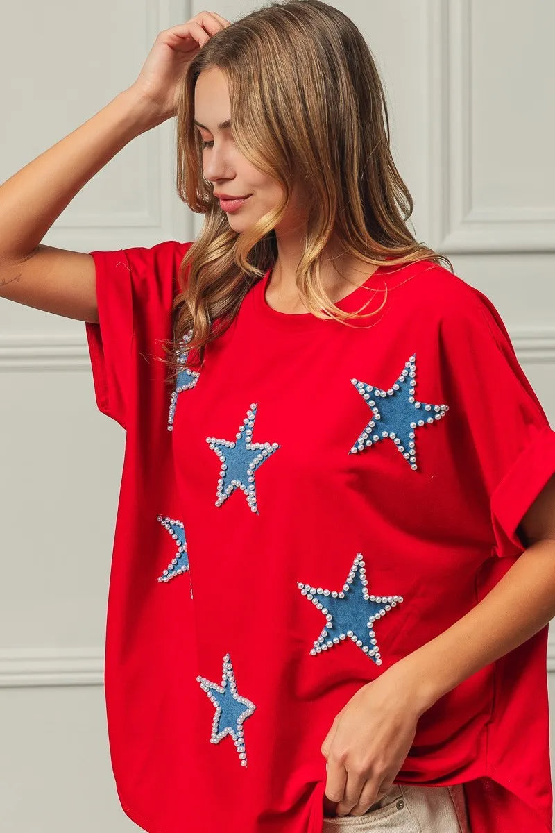 BiBi Fourth Of July Terry T-Shirt - Sydney So Sweet