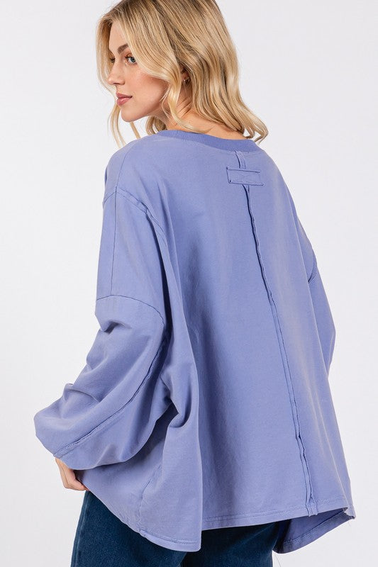 SAGE + FIG Flower Patch Dropped Shoulder Oversize Top - Sydney So Sweet