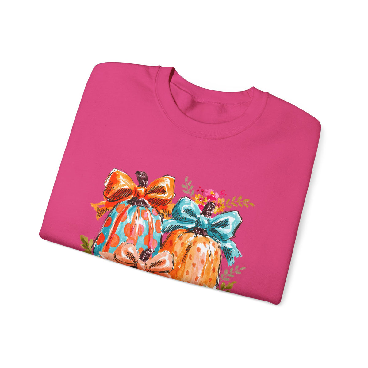Floral Preppy Coquette Fall Pumpkin Sweatshirt Cute Watercolor Graphic Pullover