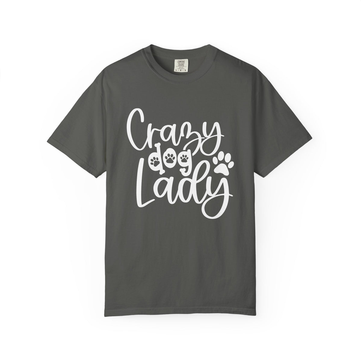 Crazy Dog Lady T-Shirt Paw Print Graphic Tee for Dog Moms