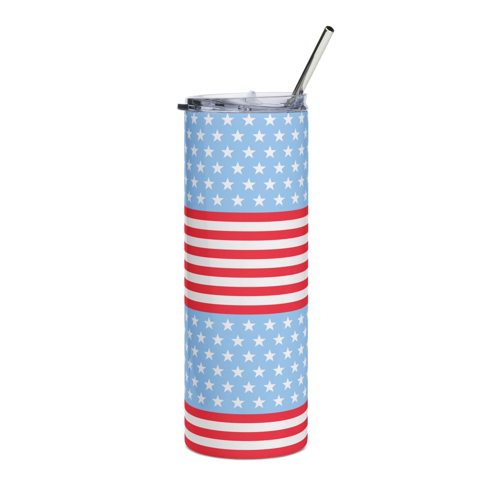 Patriotic Stars & Stripes 20oz Stainless Steel Tumbler Insulated Travel Cup