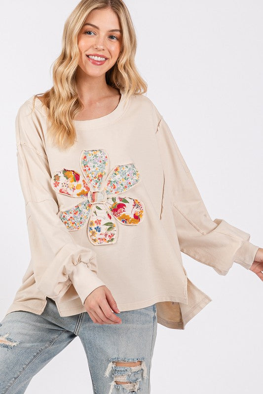 SAGE + FIG Flower Patch Dropped Shoulder Oversize Top - Sydney So Sweet