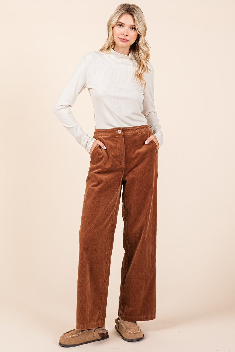 Mittoshop Corduroy Back Elastic Waist Pants - Sydney So Sweet