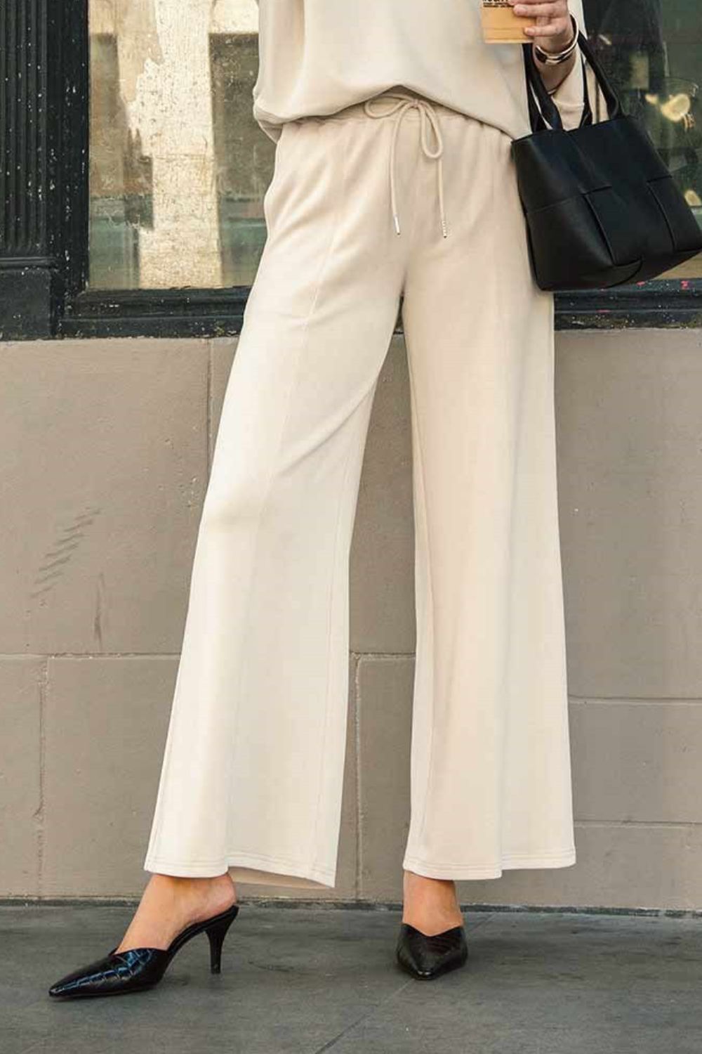 Umgee Full Size Drawstring Wide Leg Pants with Pockets - Sydney So Sweet