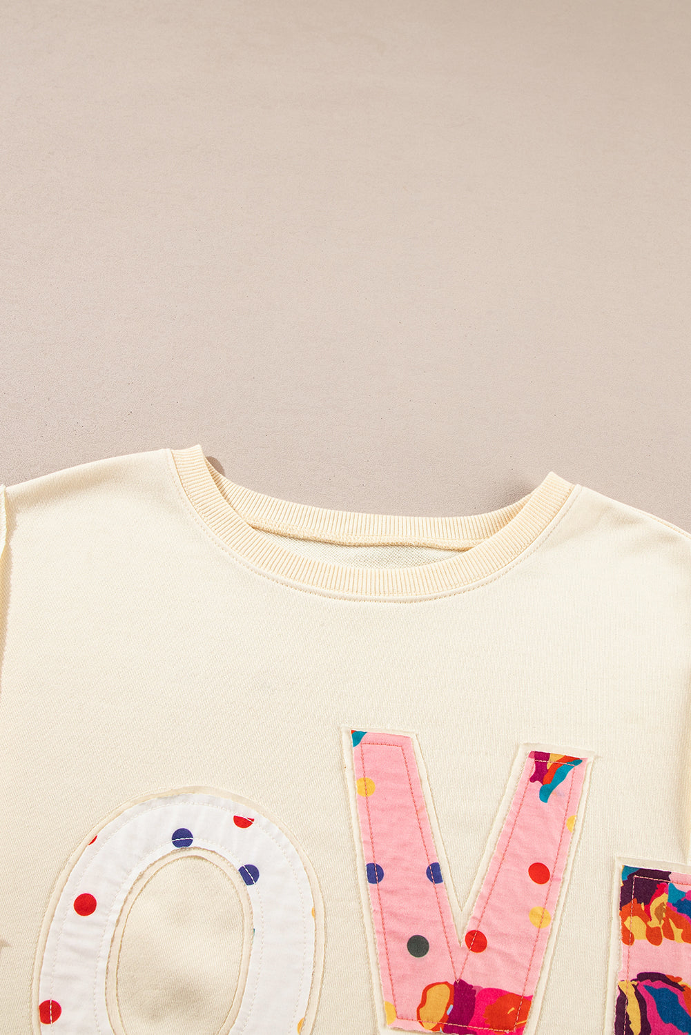 LOVE Patch Round Neck Sweatshirt - Sydney So Sweet