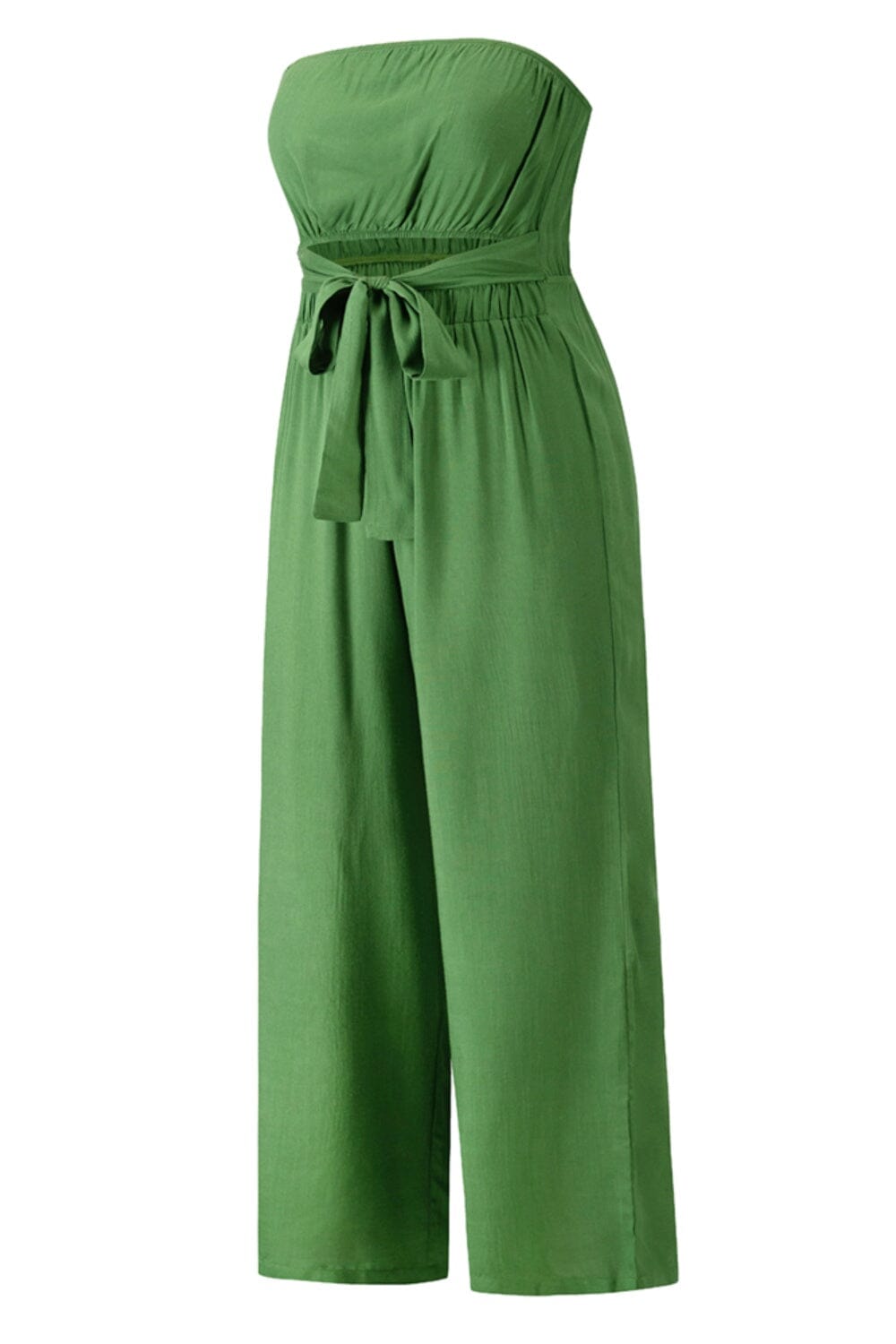 Tied Cutout Tube Wide Leg Jumpsuit - Sydney So Sweet