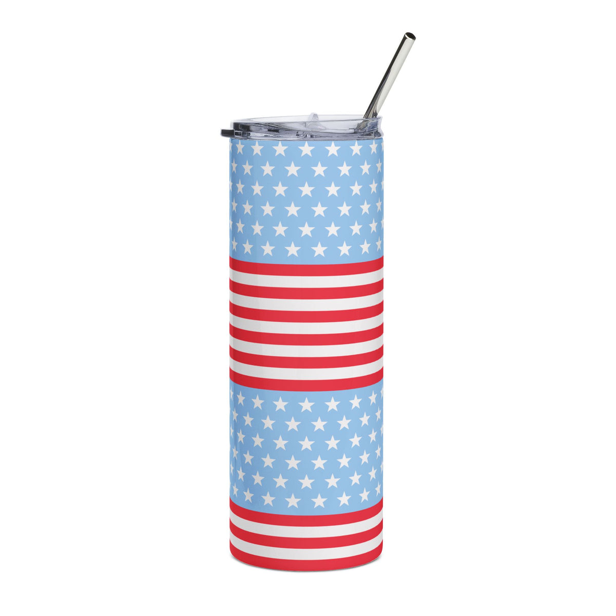 Patriotic Stars & Stripes 20oz Stainless Steel Tumbler Insulated Travel Cup