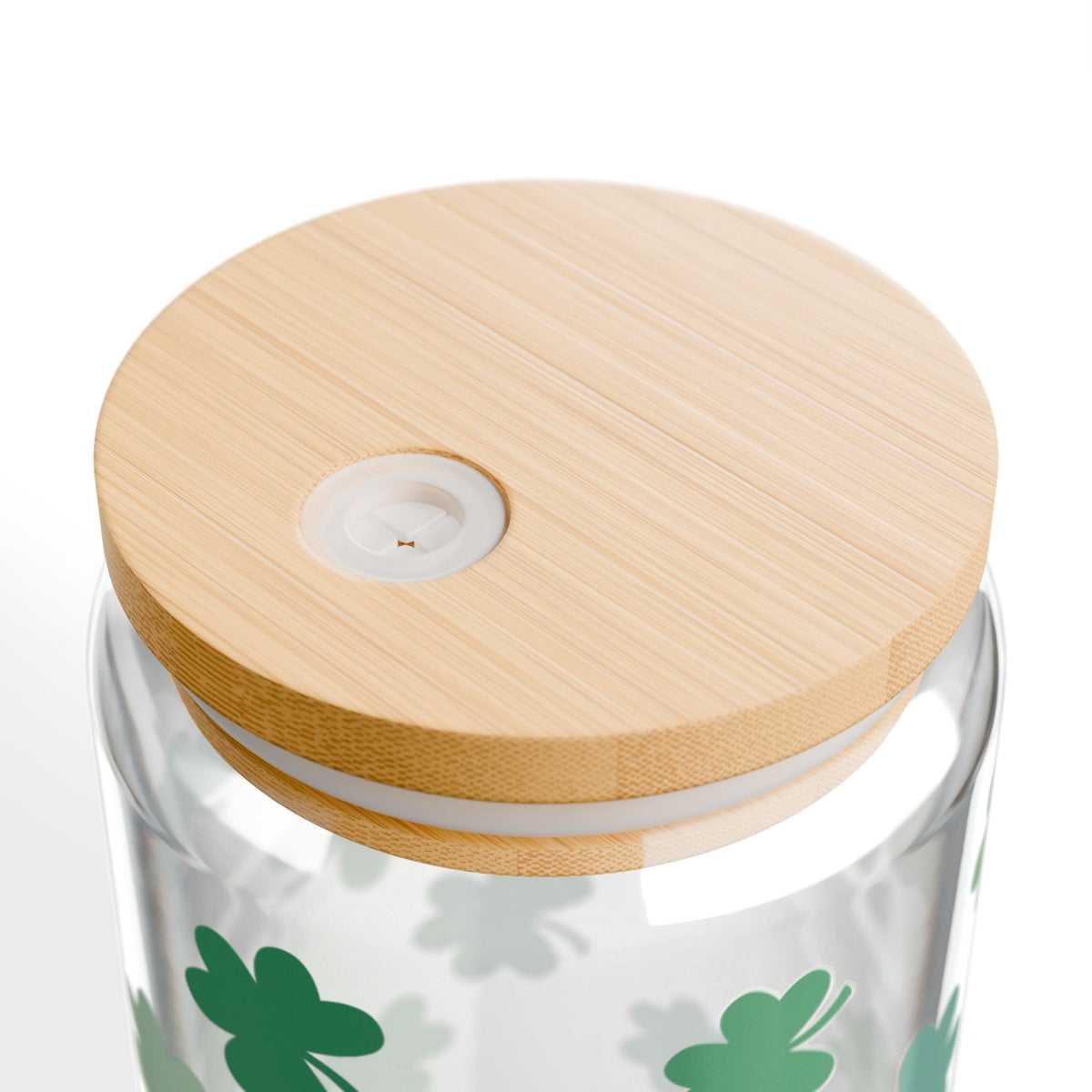 St. Patrick’s Day Shamrock Tumbler Sipper Glass 16oz — Reusable Drink Jar with Lid & Straw