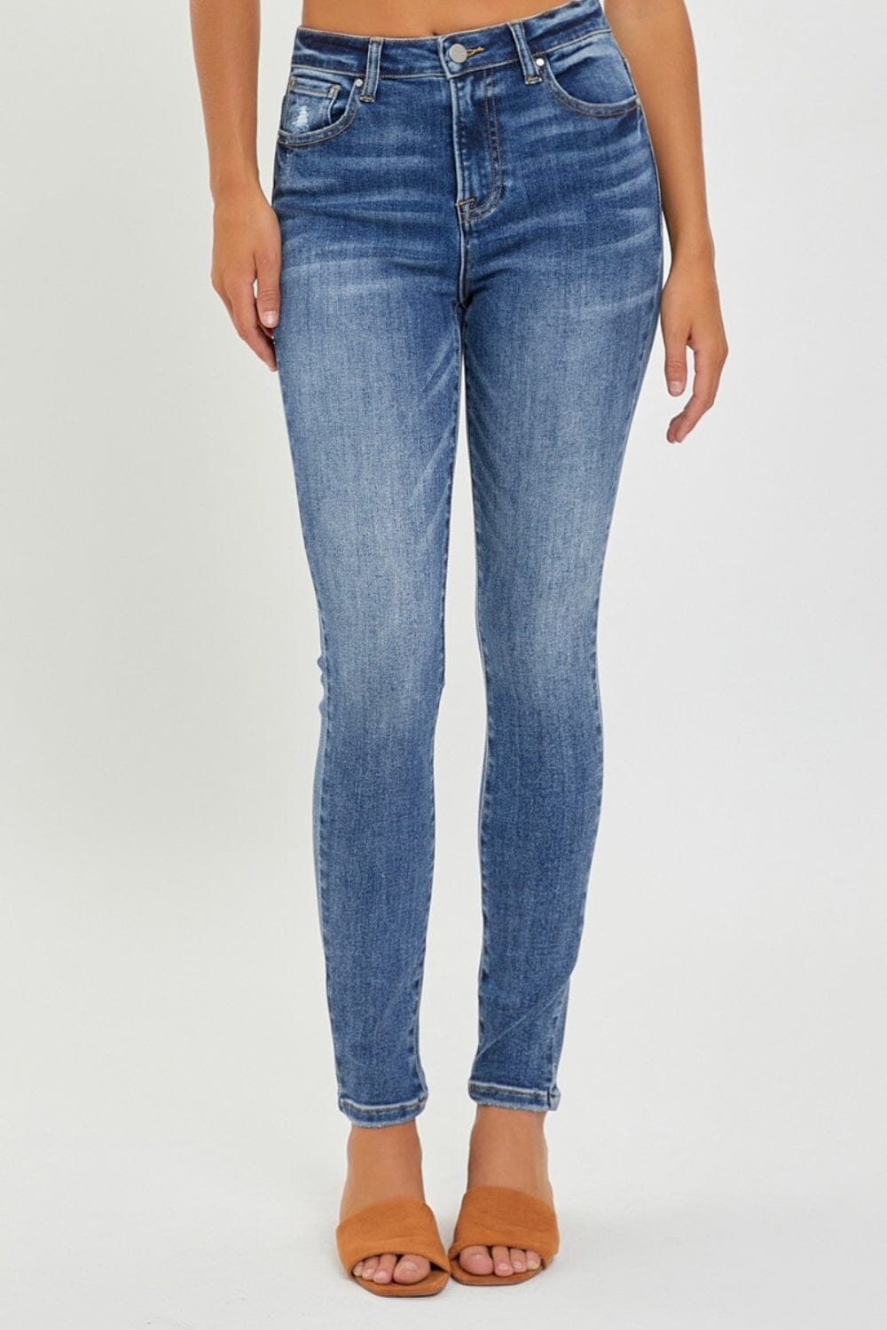 RISEN Full Size Mid Rise Ankle Skinny Jeans - Sydney So Sweet