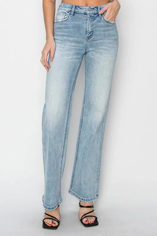 RISEN Full Size High Rise Straight Jeans Plus Size - Sydney So Sweet