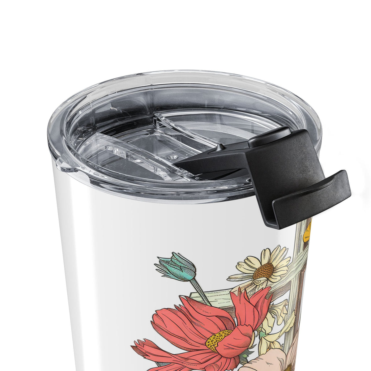 Death Came to Life Floral Cross 20oz Tumbler Christian Easter Travel Mug