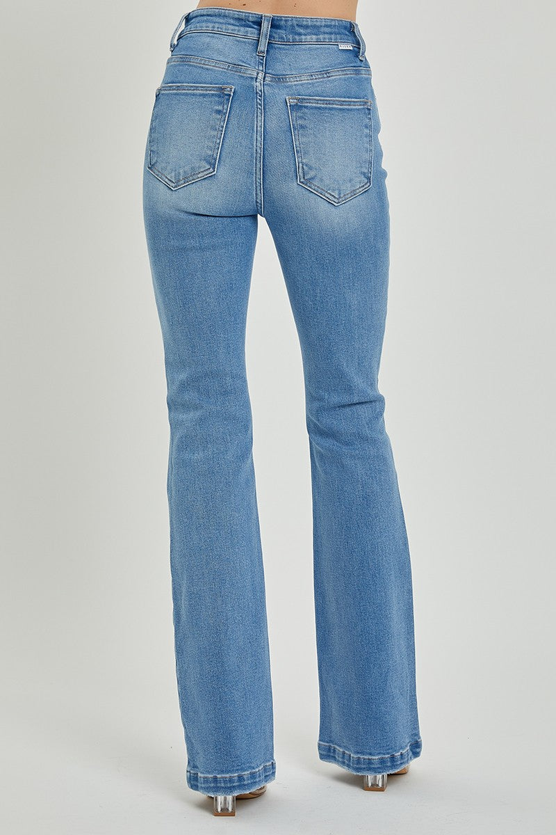 RISEN Full Size High Rise Button Fly Bootcut Jeans - Sydney So Sweet