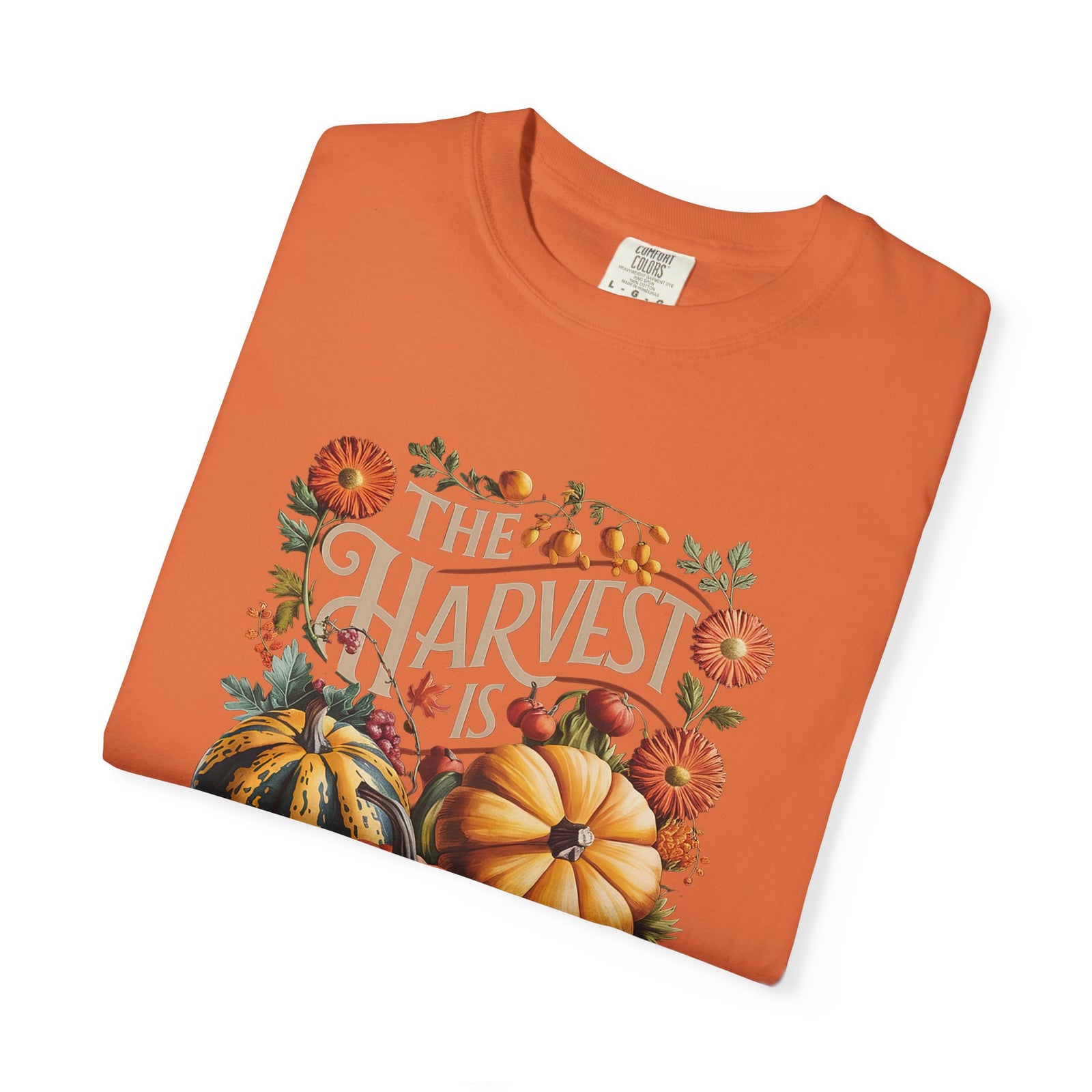 The Harvest is Plentiful T-Shirt Fall Pumpkin Harvest Christian Tee
