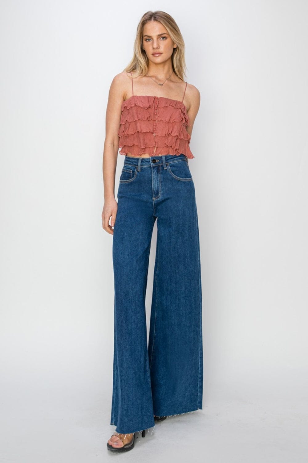 RISEN High Rise Palazzo Jeans - Sydney So Sweet