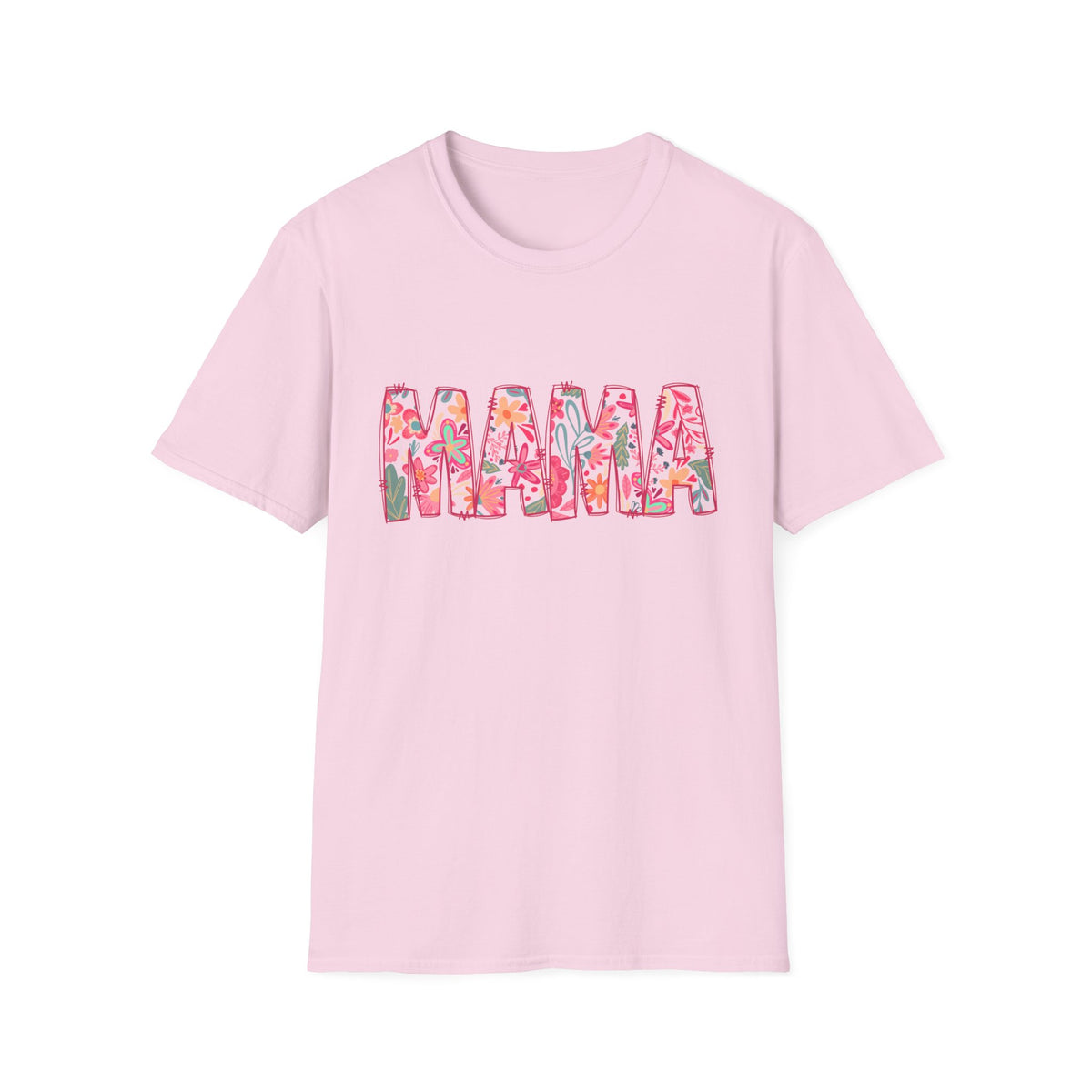 Mama Abstract Floral Graphic Women's Matching Mom & Me T-Shirt