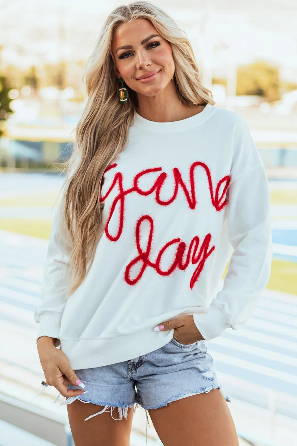 Round Neck Long Sleeve Sweatshirt - Sydney So Sweet