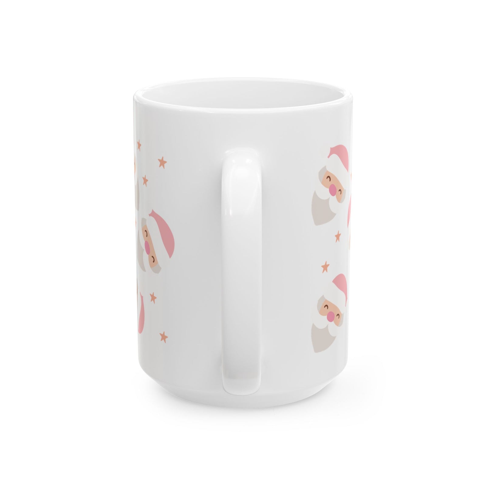 Pink Santa Claus Christmas Ceramic Mug Coffee Cup (11oz & 15oz)