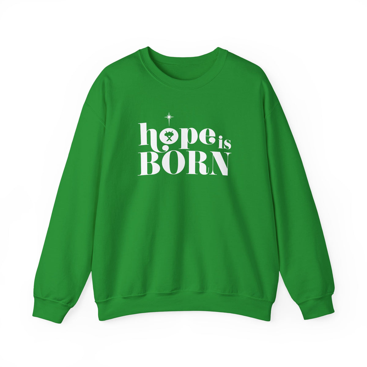 Hope is Born Nativity Christmas Season Crewneck Unisex Sweatshirt