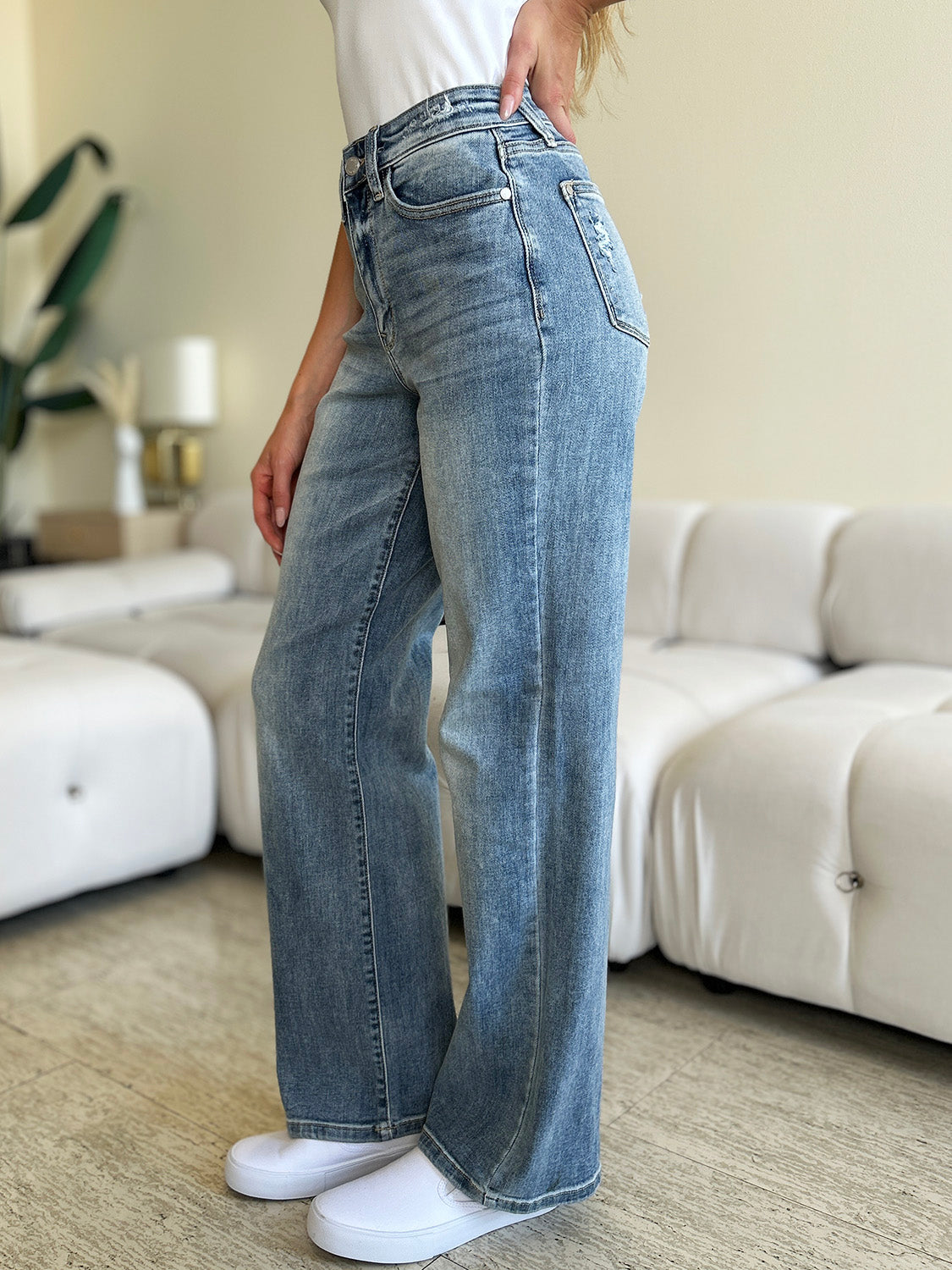 Judy Blue Full Size High Waist Straight Jeans - Sydney So Sweet